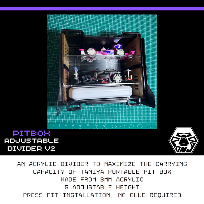 

TERMURAH Sekat Akrilik Pitbox Tamiya Pongo Acrylic Pitbox Divider