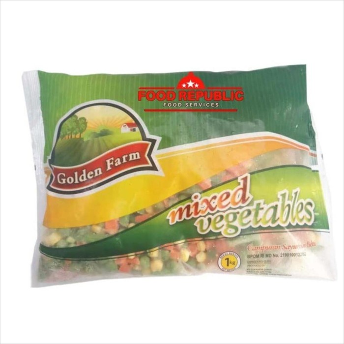 

JTTOP" MIX VEGETABLE / WORTEL / KACANG POLONG / JAGUNG GOLDEN FARM 1 KG
