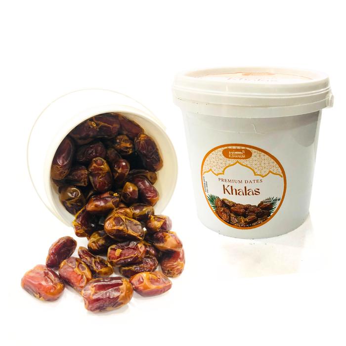 

Kurma Khalas Ember Premium Elshanum 850gr Best Quality Rendah gula Organik Kurma Elshanum Food Snack