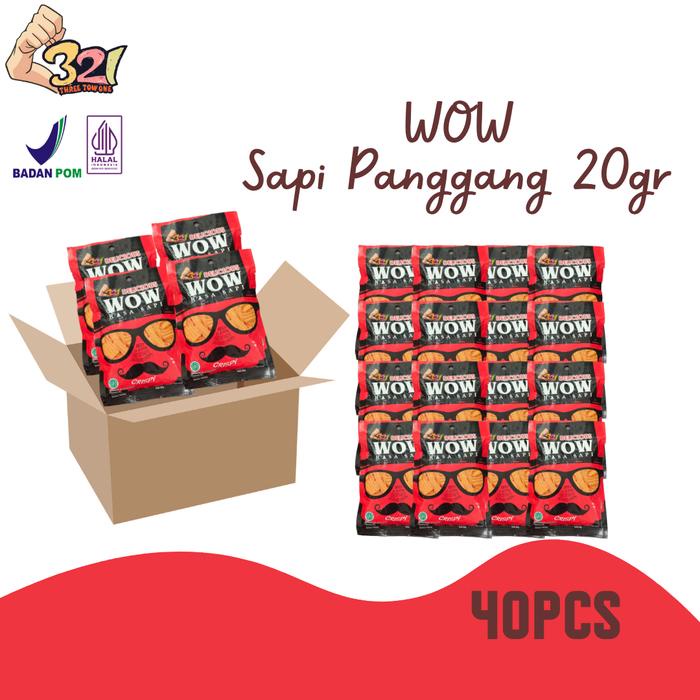 

Snack WOW Sapi Panggang isi 40pcs (Cemilan Pedas Food Makanan Camilan)