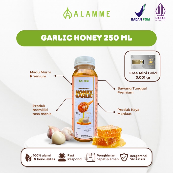

Sale Terbatas Garlic Honey Madu Bawang Putih Tunggal Premium Alamme 250Ml Aman