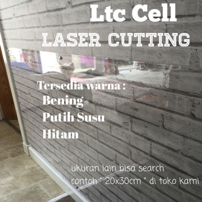 

PRODUK TERBATAS Acrylic 8mm Lembaran Bening Clear POTONG LASER Akrilik Custom