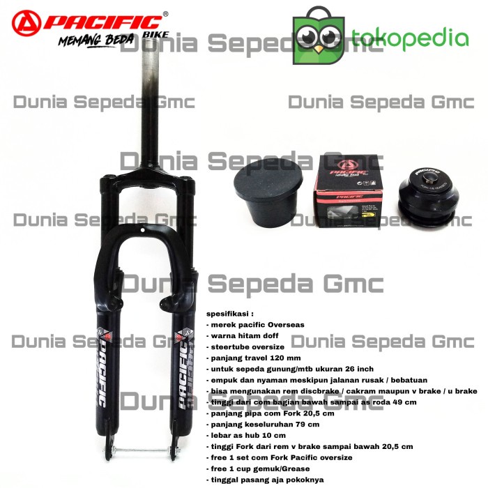 Fork Shock Sepeda Mtb 26 Inchi Garpu Pacific Oversize Suspensi Depan #Gratisongkir