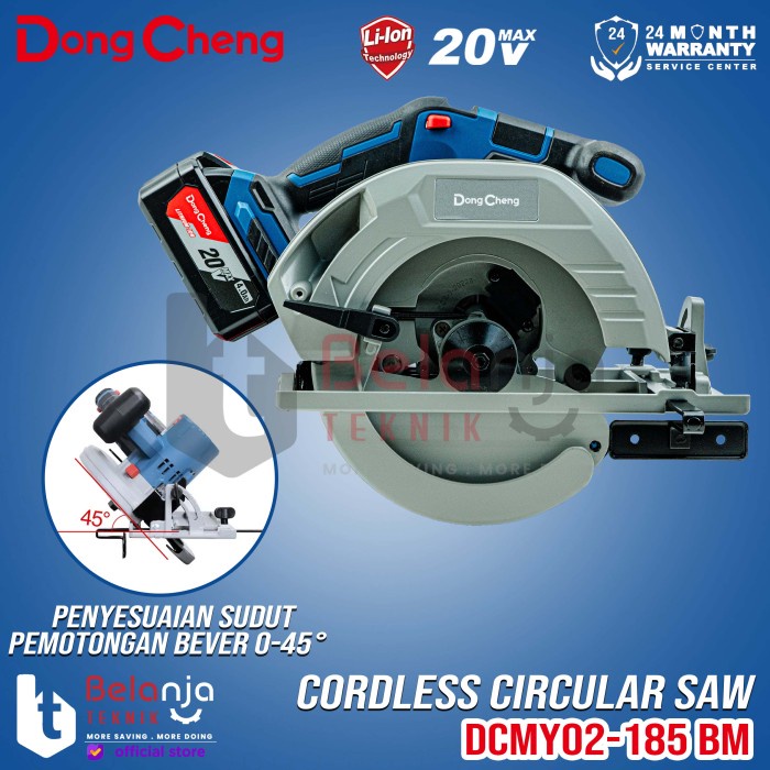 Keelat Power - Mesin Circular Saw Baterai Dcmy02-185 Bm Sirkel Kayu Set 20V