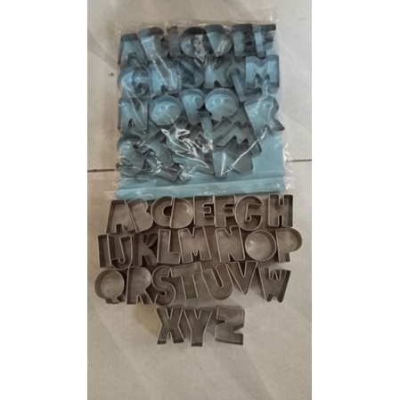 

1set cetakan cutter hurup dan angka stenlis