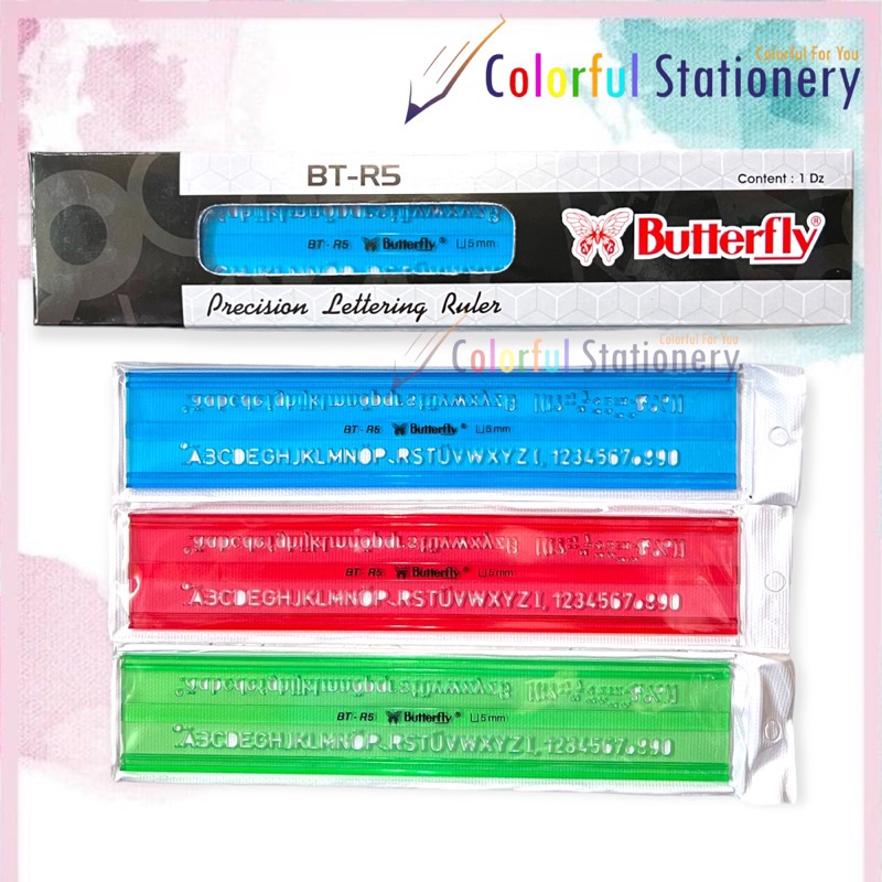 

Penggaris / Mall Huruf Butterfly BT R5 (Pcs)