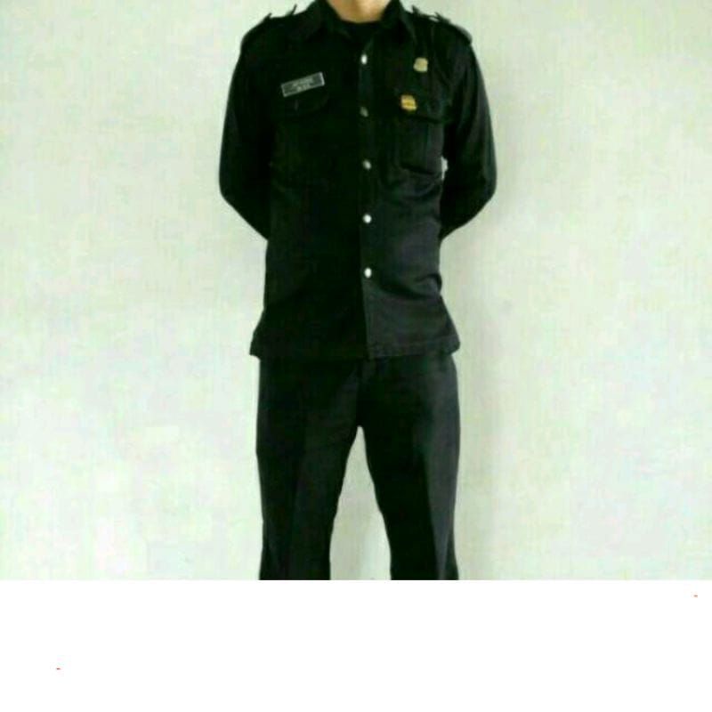 Cuci Gudang  Seragam Safari Security Satpam Terbaru Warna Hitam/Coklat Tua Panjang