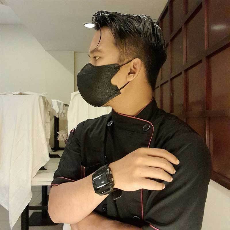 Grosir Baju Chef Pria/Wanita Baju Koki Chef Unisex Chef Jacket Hitam Seragam Chef Baju Masak Koki