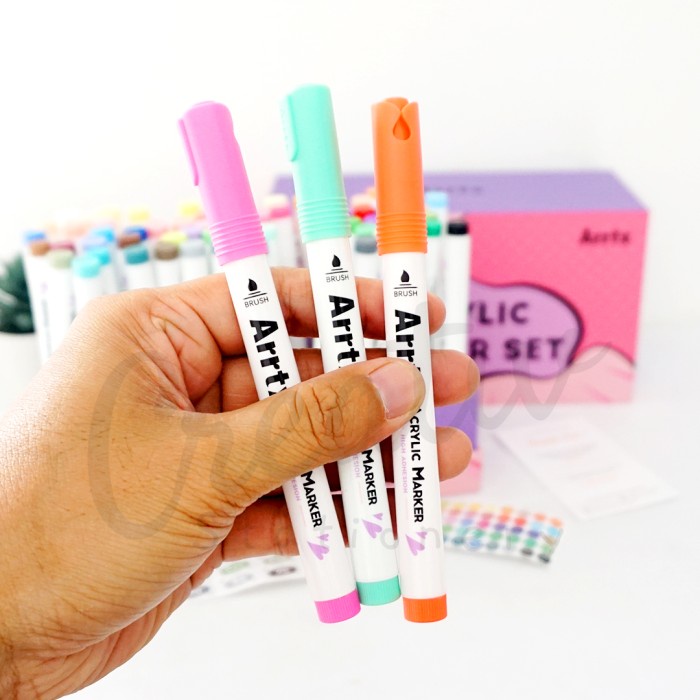 

TERLENGKAP Arrtx Acrylic Brush Marker Spdidol Akrilik 60B Anime Color