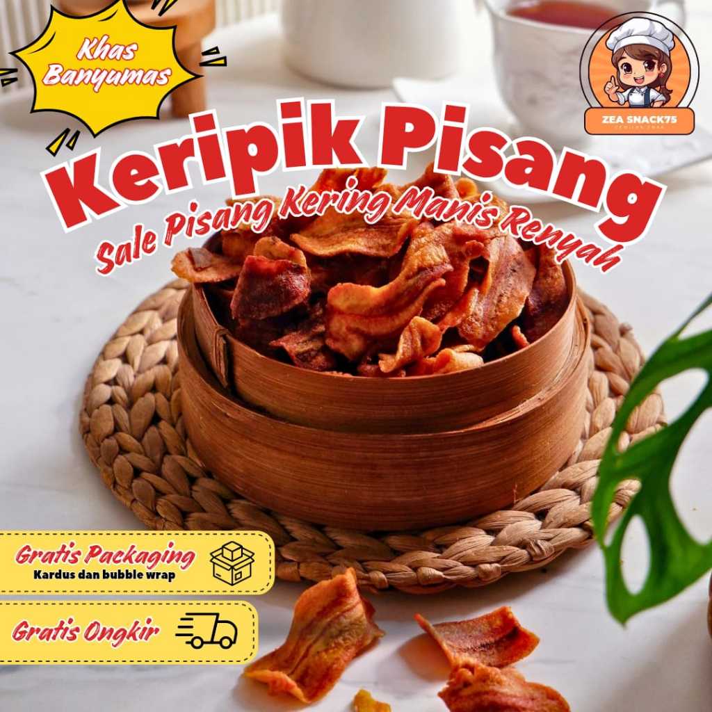 

(COD) Sale Pisang Manis Kering Khas Banyumas Keripik Pisang Manis 1KG FREE BUBBLEWRAP + DUS WE!
