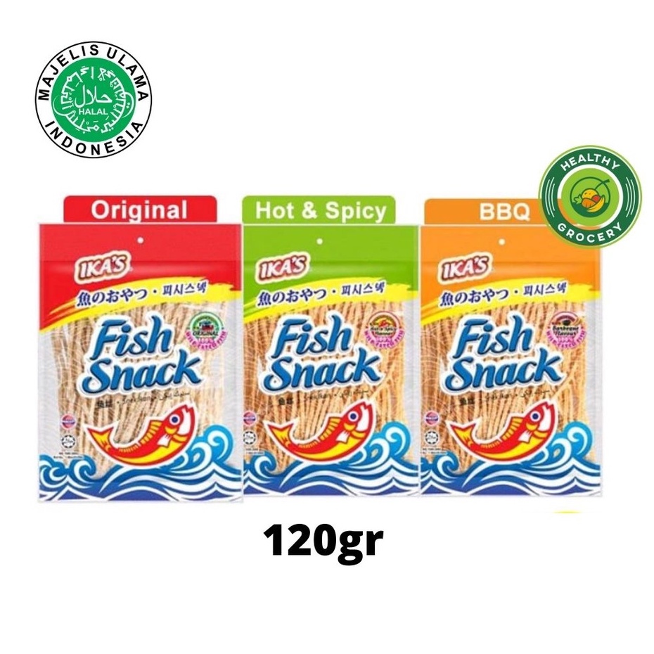 

Ika's Fish Snack 120gr / IKAS Kerupuk Ikan Rasa BBQ Original Hot Spicy WE!