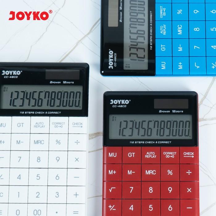 

Terlaris Calculator Kalkulator Joyko CC-48CO 12 Digits Check Correct Blue Red