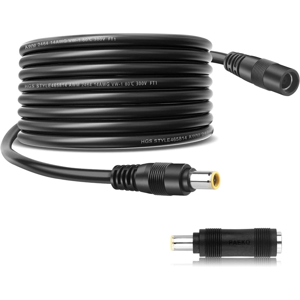 IMPORT 10FT, 8MM MALE TO FEMALE EXTENSION CABLE WITH DC 8MM FEMALE TO MALE PLUG CONNECTOR PLUG FIT
