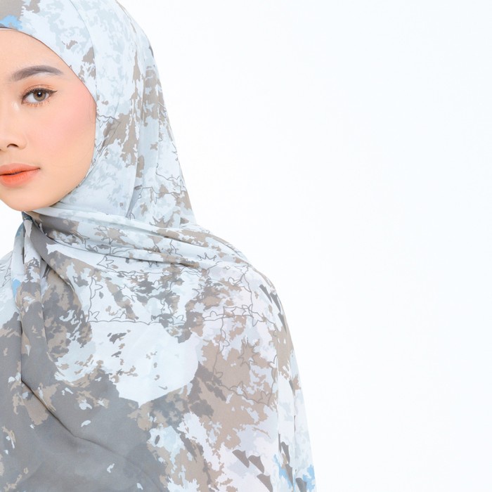Zm - Chica Steel Pashmina Instant - Jelita Indonesia - Lamun Ombak