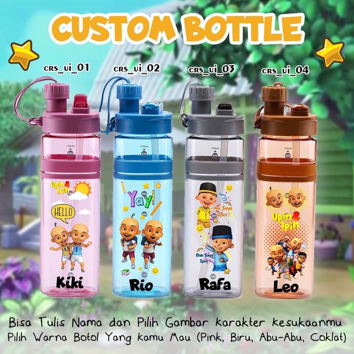 Botol Minum 2 in 1 Custom Upin Ipin