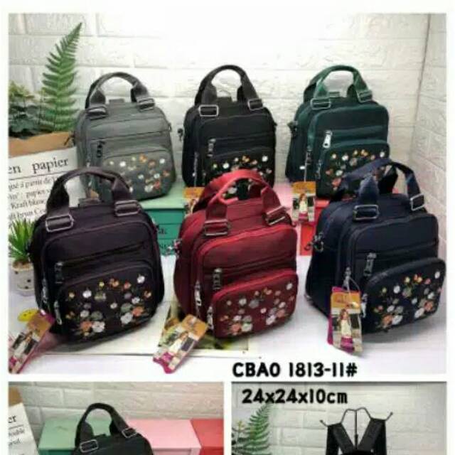 TAS WANITA CHIBAO 3IN1 MOTIF BUNGA 1813-11 -KwalitasGan