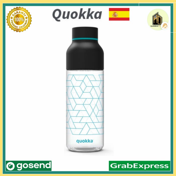 Quokka 720 Ml Ice Geo Botol Minum Tritan - Hitam / botol mimum quokka
