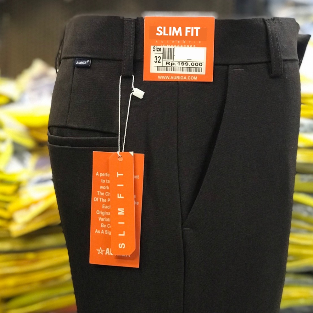 PROMO / Celana Bahan Formal Pria Slimfit Celana Kerja Kantor Kain Wolfis
