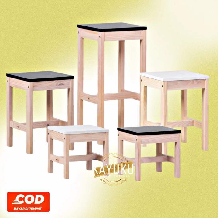 Bangku Kursi Kayu Minimalis jati Belanda / Bnagku Cafe Jati Belanda