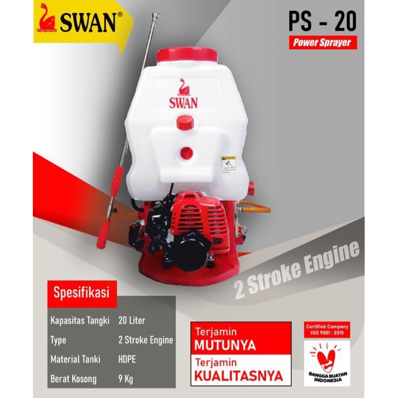 Mesin Semprot Hama Sprayer Mesin 2Tak SWAN PS-20 20 Liter