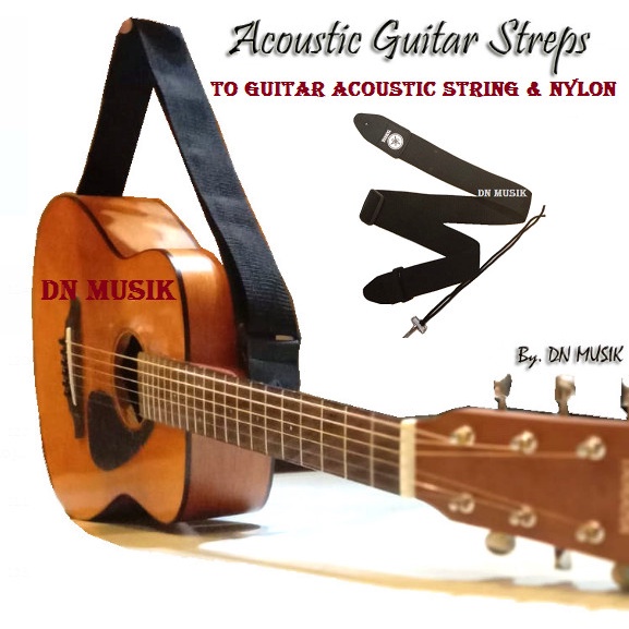 STRAP GITAR AKUSTIK STRINGS YAMAHA ( SATU UNIT)
