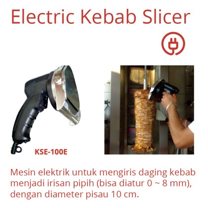 TERLARIS Kse-100e Electric Kebab Slicer / Pengiris Daging Kebab