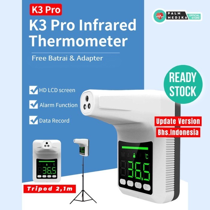 Ready Thermometer Standing Infrared Termometer Non Contact K3Pro [K3]