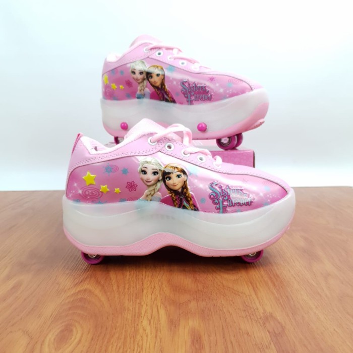 New Sepatu Roda Anak Perempuan Frozen no led