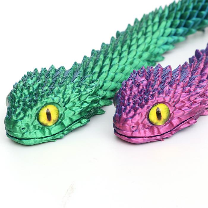 Mainan 3D Printing Ular / Hiasan Ular / Ular Simulasi Dapat Digerakkan Multi-Sendi
