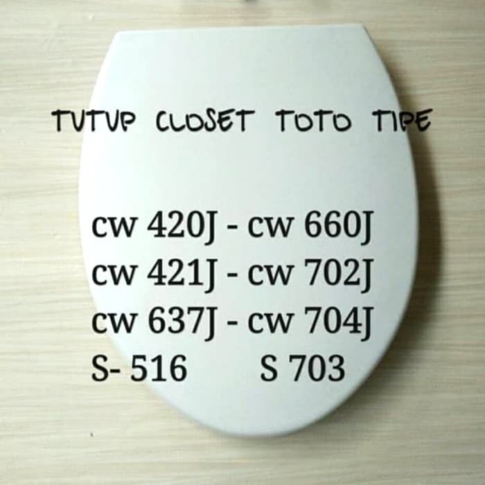Cover closet Duduk / Tutup closet Toto *