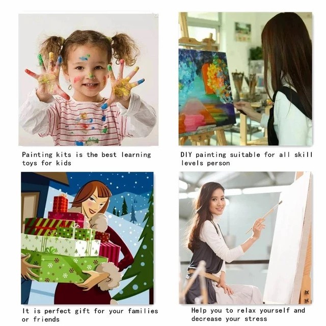 

[Exclusive] DIY Oil Painting Paint by Number Kits DIY Canvas Painting