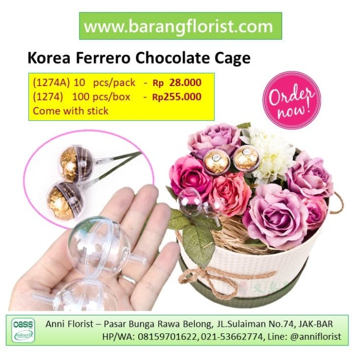 

BARANG TERLARIS Korea Ferrero Chocolate Cage 100 pcs Aksesoristokobunga