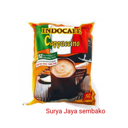 

BARANG TERLARIS PROMO MINGGU INI INDOCAFE Cappucino ISI 50 SACHET / 1Pack READY STOCK