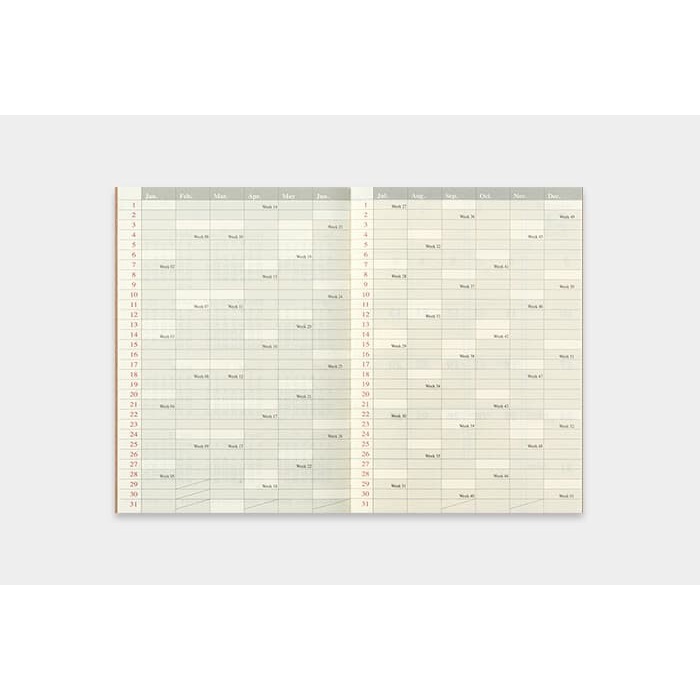 

BARANG TERLARIS Travelers Notebook Passport Size Refill 2019 Monthly