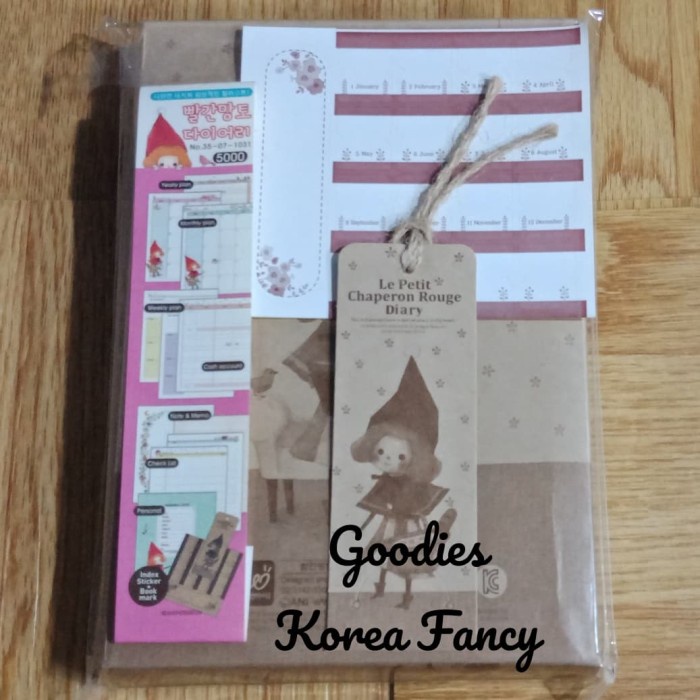 

BARANG TERLARIS Weekly Schedule Diary Le Petit Chaperon No Year Ori Korea Ready Stock
