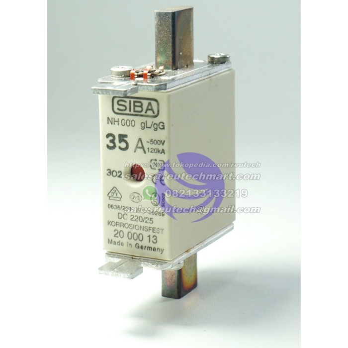 Fuse SIBA NH000 35A 500V 2000013.35