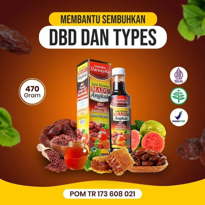 

Sari Kurma Madu Angkak Plus Daun Ubi Jalar Darusyifa