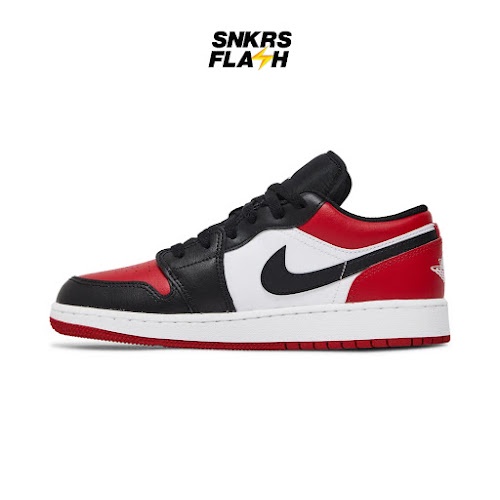 AIR JORDAN  1 Low Bred Toe (Gs) Sepatu Sneakers Anak - 553560612 - Size 36