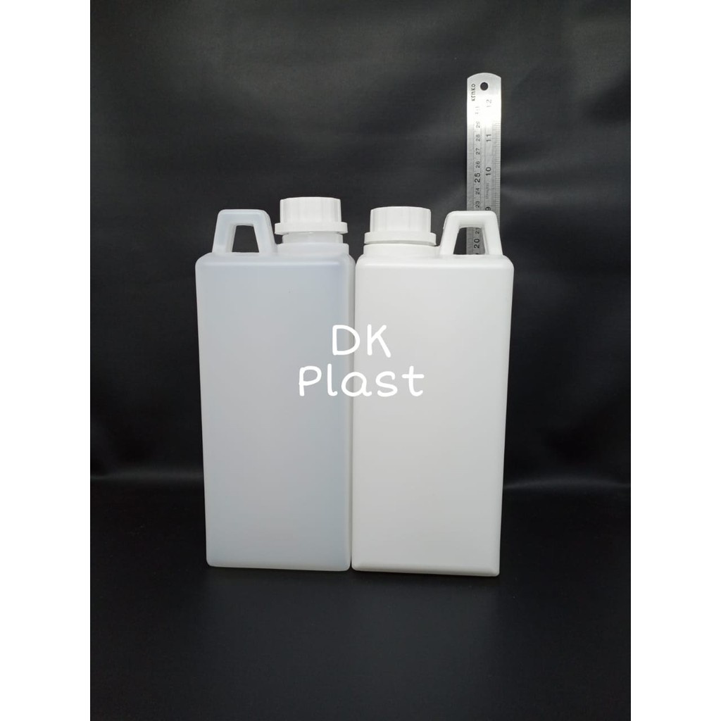 Jerigen 1000ml Jerigen 1 liter HDPE TUTUP SEGEL BESAR (ISI 10PCS) BAHAN TEBAL -KwalitasGan