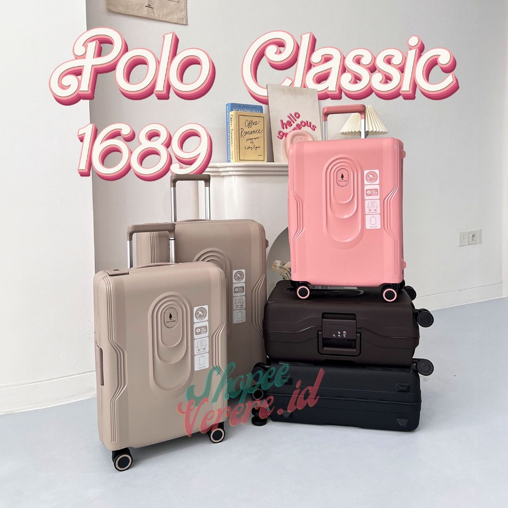 Koper Polo Classic Original 1698-40 Series Size 20 Inch 24 Inch TSA Lock Anti Pecah Travel Suitcase
