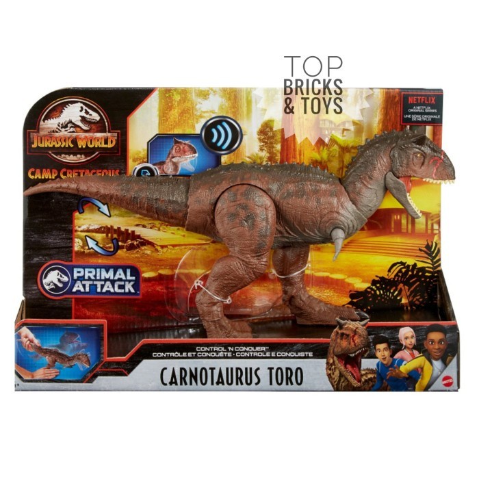 Mattel, Jurassic World Primal Attack Camp Cretaceous Carnotaurus Toro
