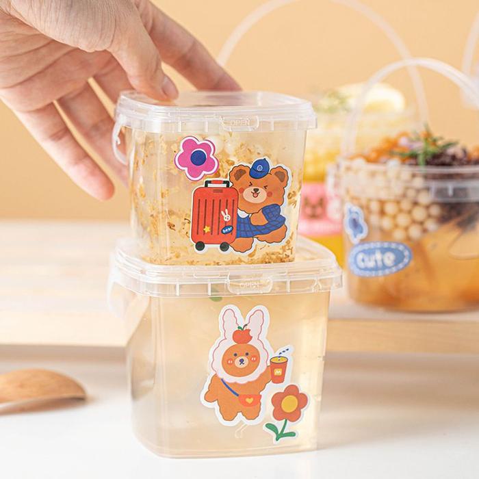 New 10pcs - 300ML dessert box cup toples jar ember dessert minuman Berkualitas