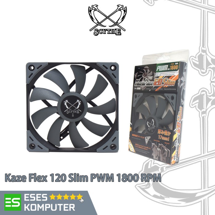 Ready Fan Scythe Kaze Flex 120 SLIM PWM 1800 RPM KazeFlex 120 SLIM 120mm