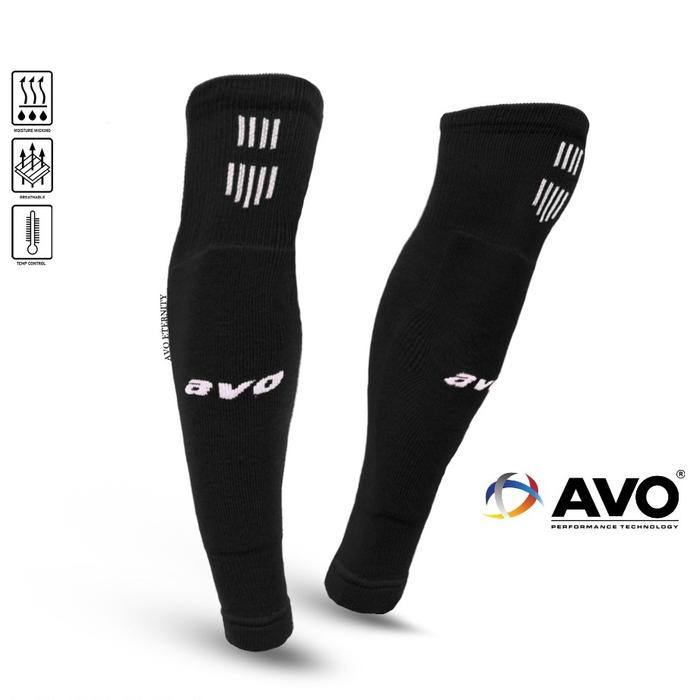 PREMIUM Kaos Kaki Sambung AVO Dewasa Bola Futsal Sleeve Sock Avo Sepakbola Hitam Putih kaos kaki