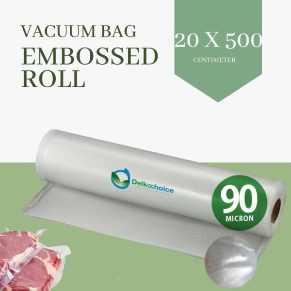 PREMIUM PLASTIK VACUM VAKUM VACUUM EMBOS EMBOSS EMBOSSED ROLL 20x500