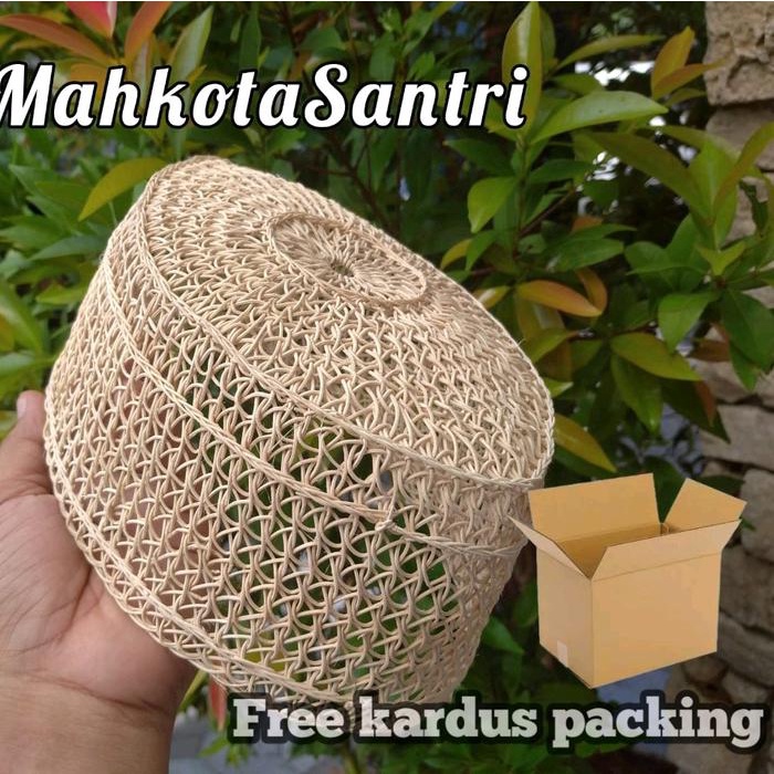 PREMIUM PECI ROTAN PUTIH POLOS Kopiah