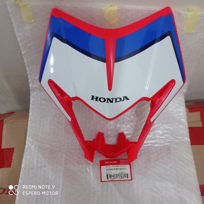 PREMIUM SET ILLUS FRONT VISOR COVER BATOK LAMPU DEPAN CRF150 CRF 150 L MERAH