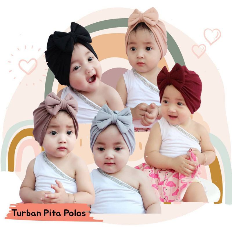 PROMO / 1 set 5 pcs Ciput Anak Turban Bayi Turban Anak