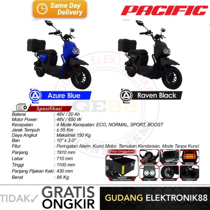 Best seller Sepeda Listrik PACIFIC Magenta Pro 650Watt Sepeda Pasific E-Bike Terlaris