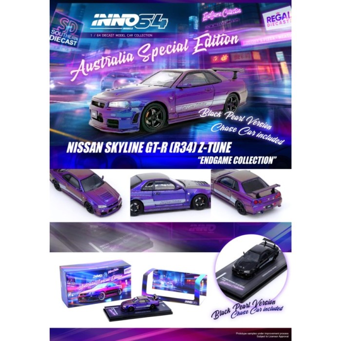 IN64-R34ZT-ENDGAME Inno64 Nissan R34 Endgame Australia Diecast